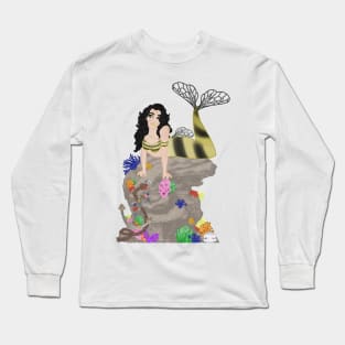 Mermaid - Bee happy Long Sleeve T-Shirt